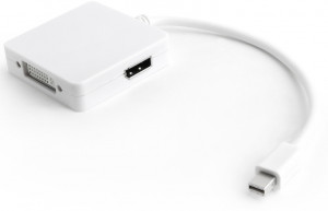 GCR-MDP2DHD адаптер-переходник apple mini displayport 20m > displayport 20f/hdmi 19f/dvi 25+4f, Greenconnect