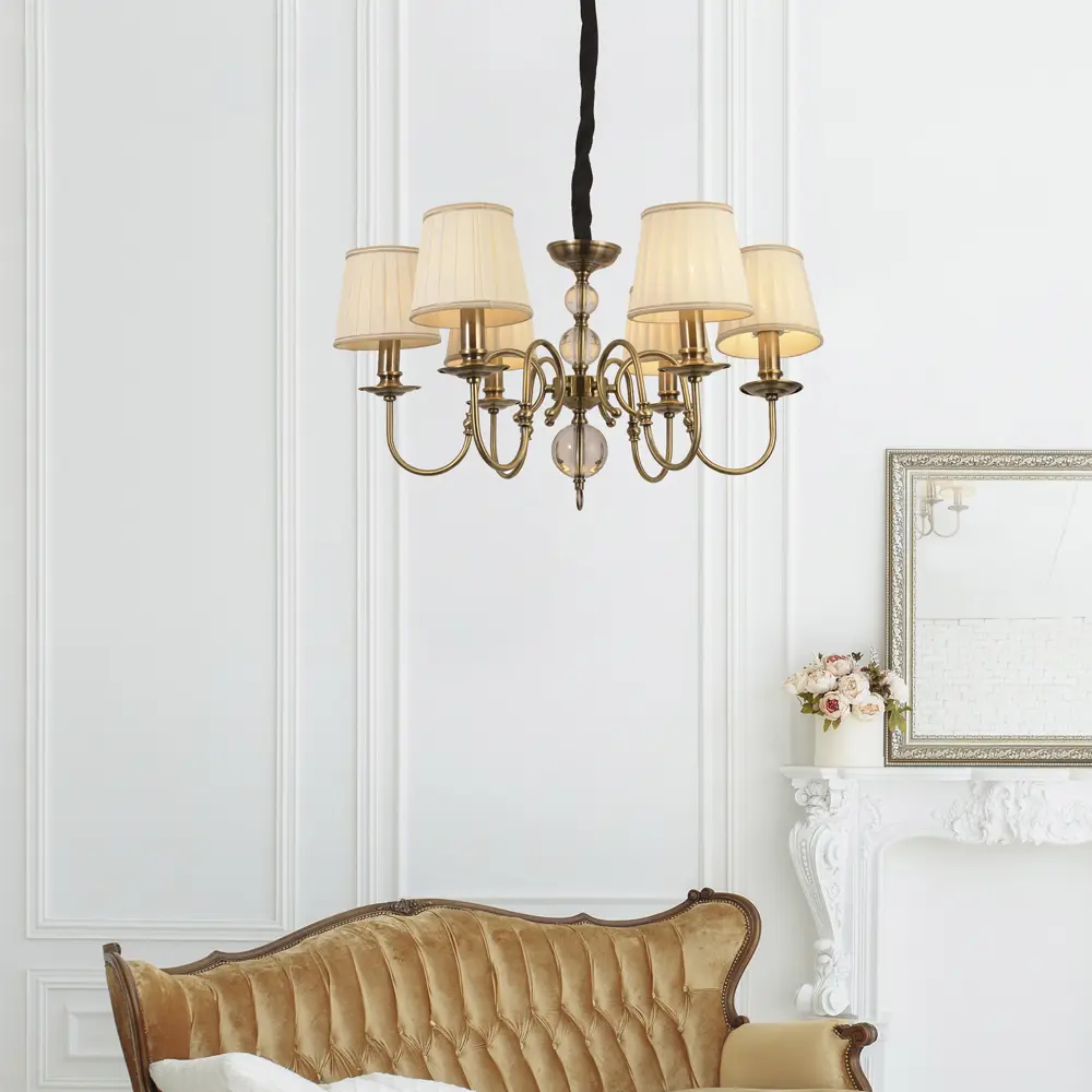 Люстра подвесная «Montrem» L1151-6, 6 ламп, 12 м², цвет медный LAMPLANDIA STLM-2018447 - Вид №8