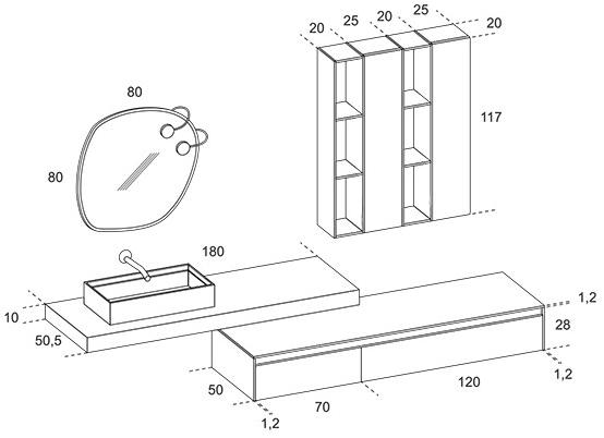 RAB Arredobagno Подвесная тумба под умывальник из дуба Soul wood 21 - Вид №7