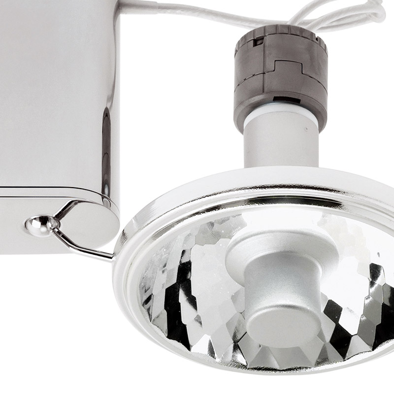 Светильник настенно-потолочный серебристый Fabbian D70G0715 FABBIAN  00-3882565 Серебро  - Вид №1