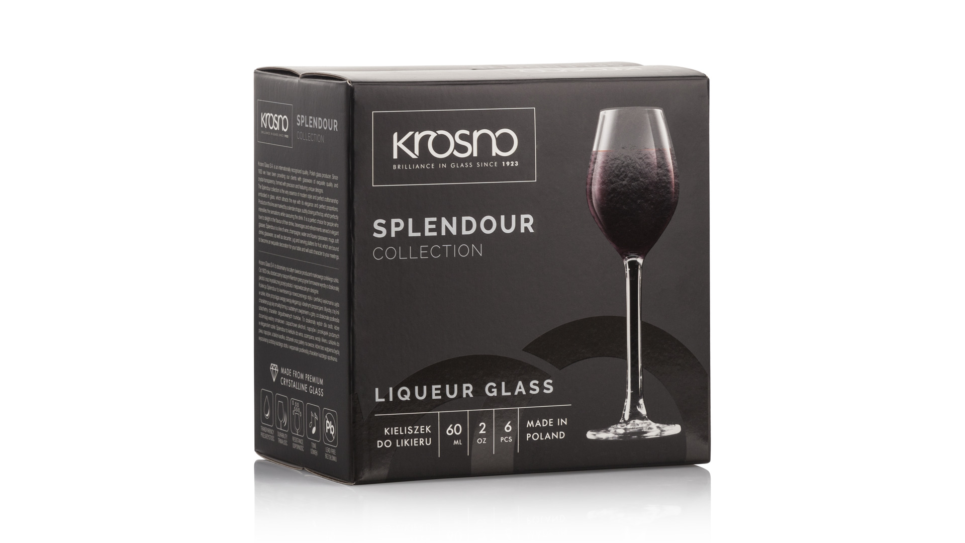 10635639 KROSNO Набор рюмок для водки Krosno "Великолепие" 60мл, 6 шт Стекло  - Вид №3