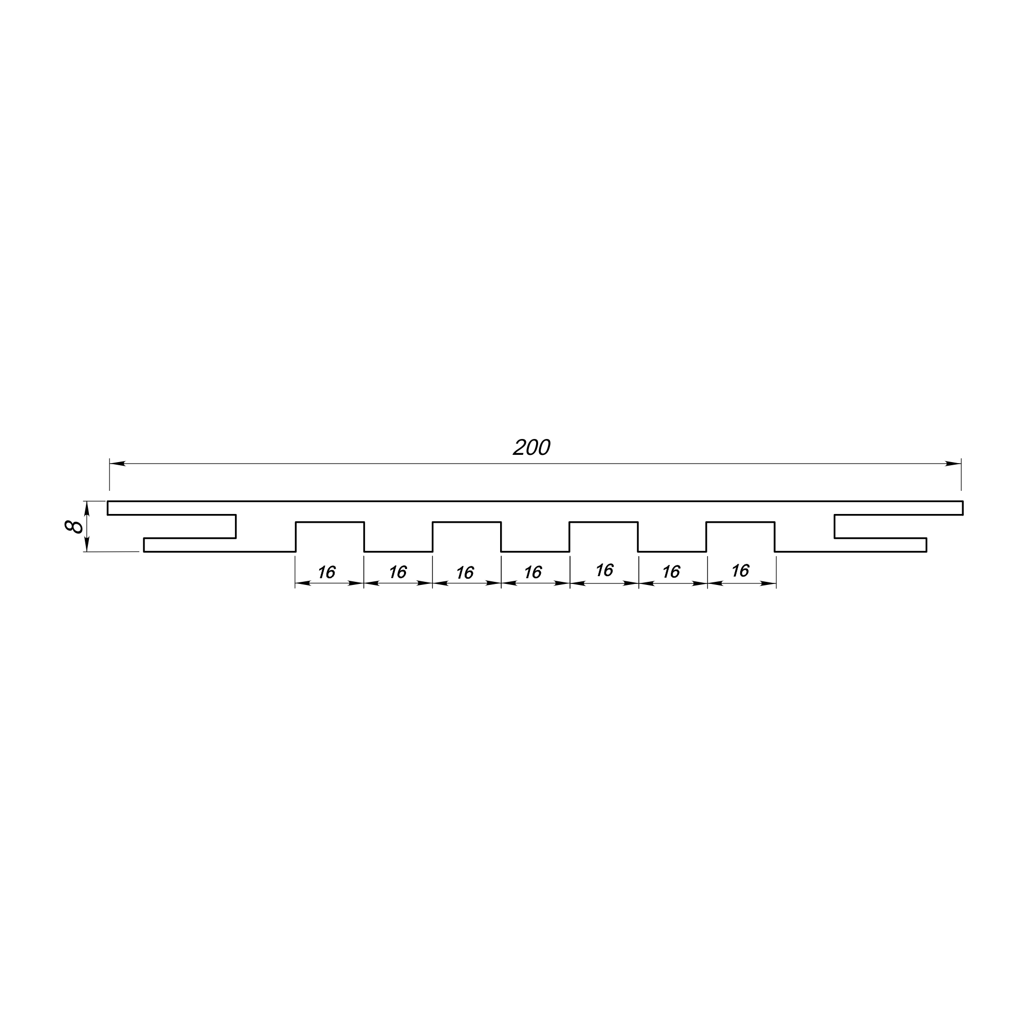 Santreyd Добор телескопический Ларчи для дверных проёмов 2070x200 мм 84532746 STLM-0051396 - Вид №2