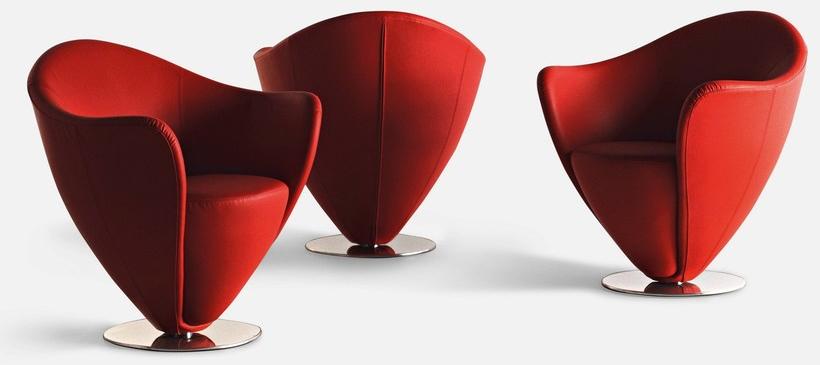 La Cividina Вращающееся кресло с кожаной обивкой Mon petit coeur sun-id-1502180 - Вид №1