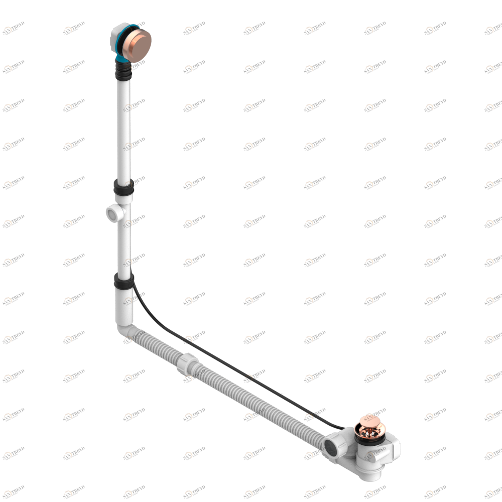U6B-302GM Перелив GEBERIT для ванны - европейская модель - большой размер регулируемая высота : от 165мм MAXI 580мм регулируемая выступающая часть : от 110мм MAXI 700мм- выпуск Ø 40 мм с стильной ручкой Thg-paris Pétale de Cristal, синий хрусталь Розовое U6B-302GM CAT.F