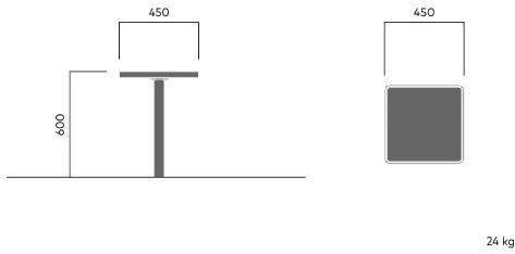 VESTRE Квадратный стол для общественных мест из стали с порошковым покрытием Berlin sun-id-1468226 - Вид №4
