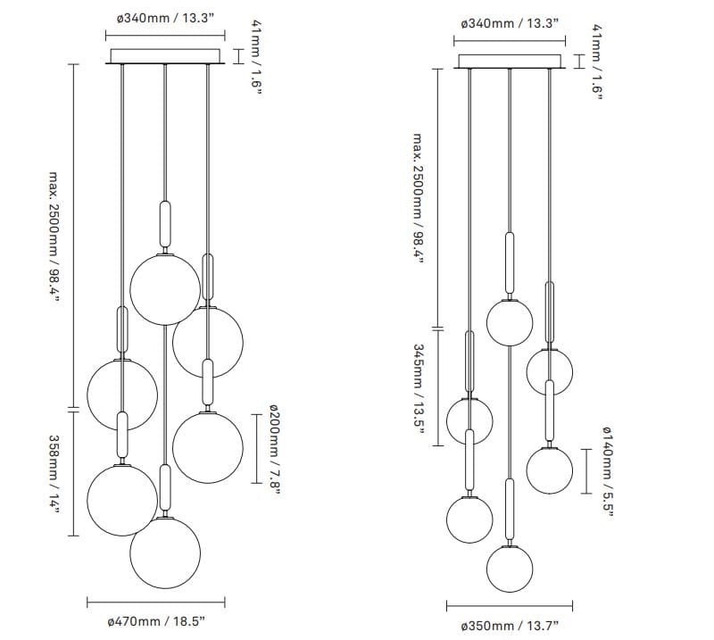 Стеклянный светодиодный подвесной светильник Nuura Miira ARCH-00088240 - Вид №7