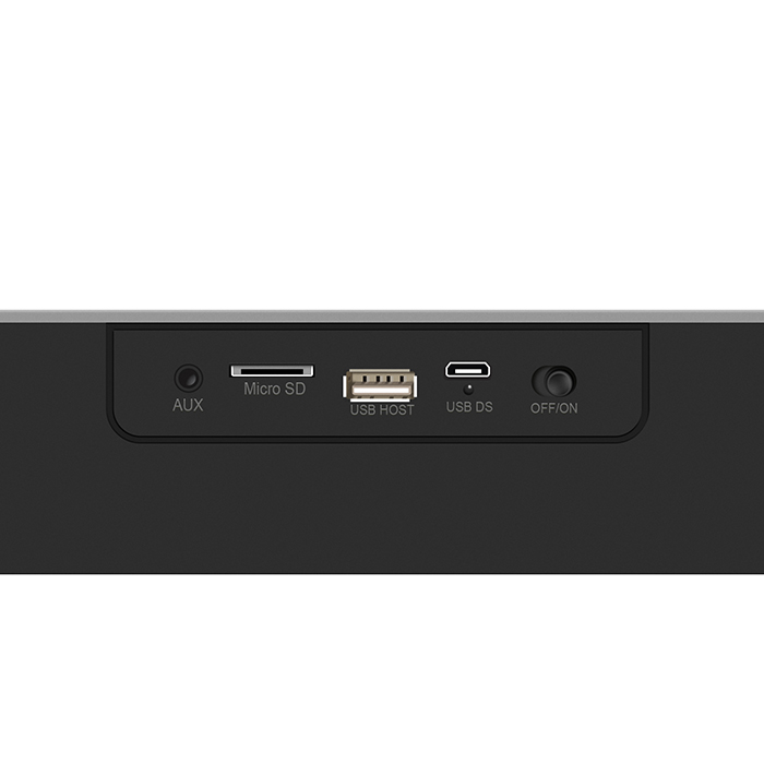 SV-015909 ps-190, черный-серебро, акустическая система 2.0, мощность 2x5 вт (rms), bluetooth, fm, usb, microsd, led-дисплей, часы, будильник, встроенный аккумулятор) Sven Santreyd  - Вид №4