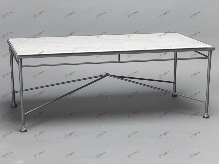 OFFICINACIANI Прямоугольный садовый журнальный столик из каррарского мрамора Intreccio Gf4004tab 