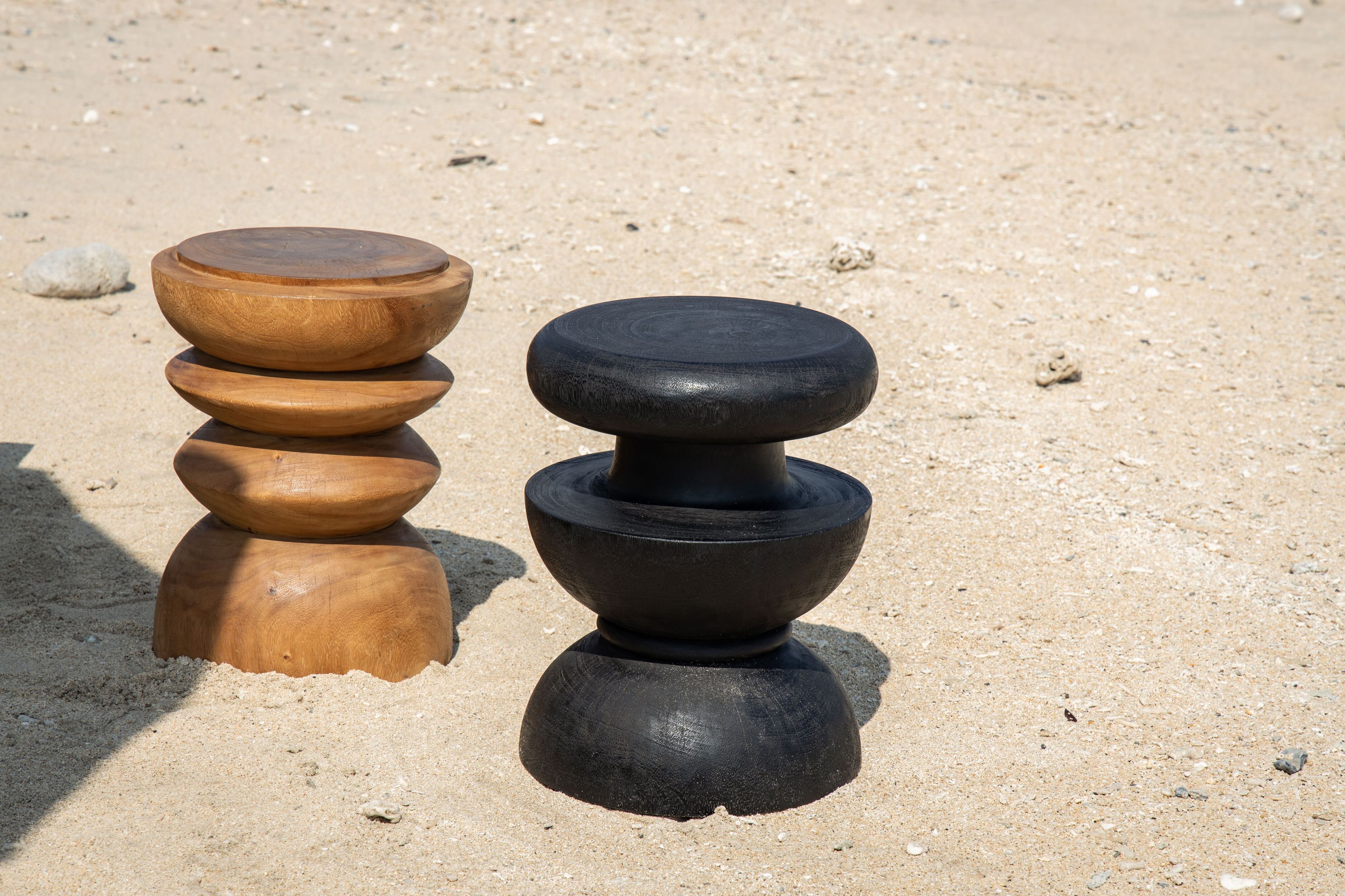 Низкий стул / круглый стол из тикового дерева cbdesign деревенский стул ARCH-00009277 - Вид №3