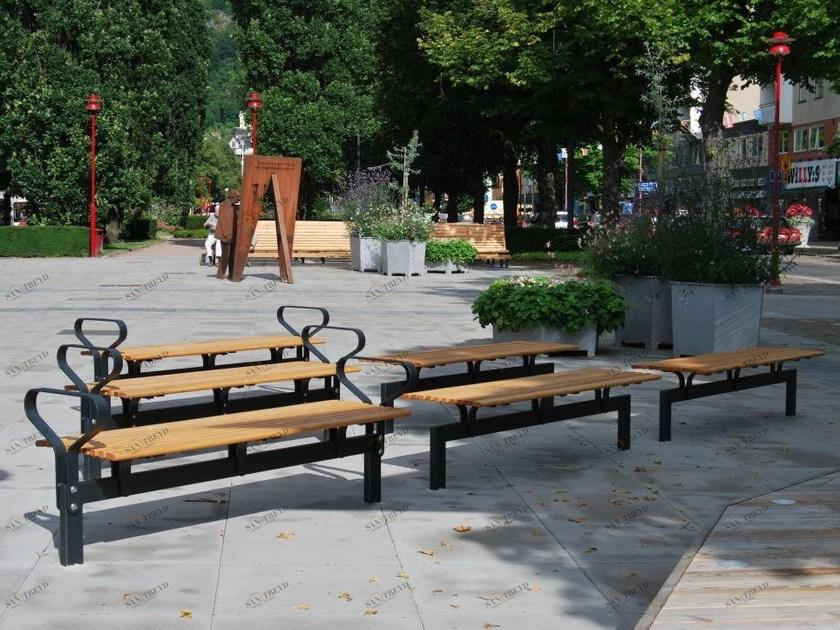 Nola Industrier Скамья из стали и дерева без спинки No2 sun-id-1503879