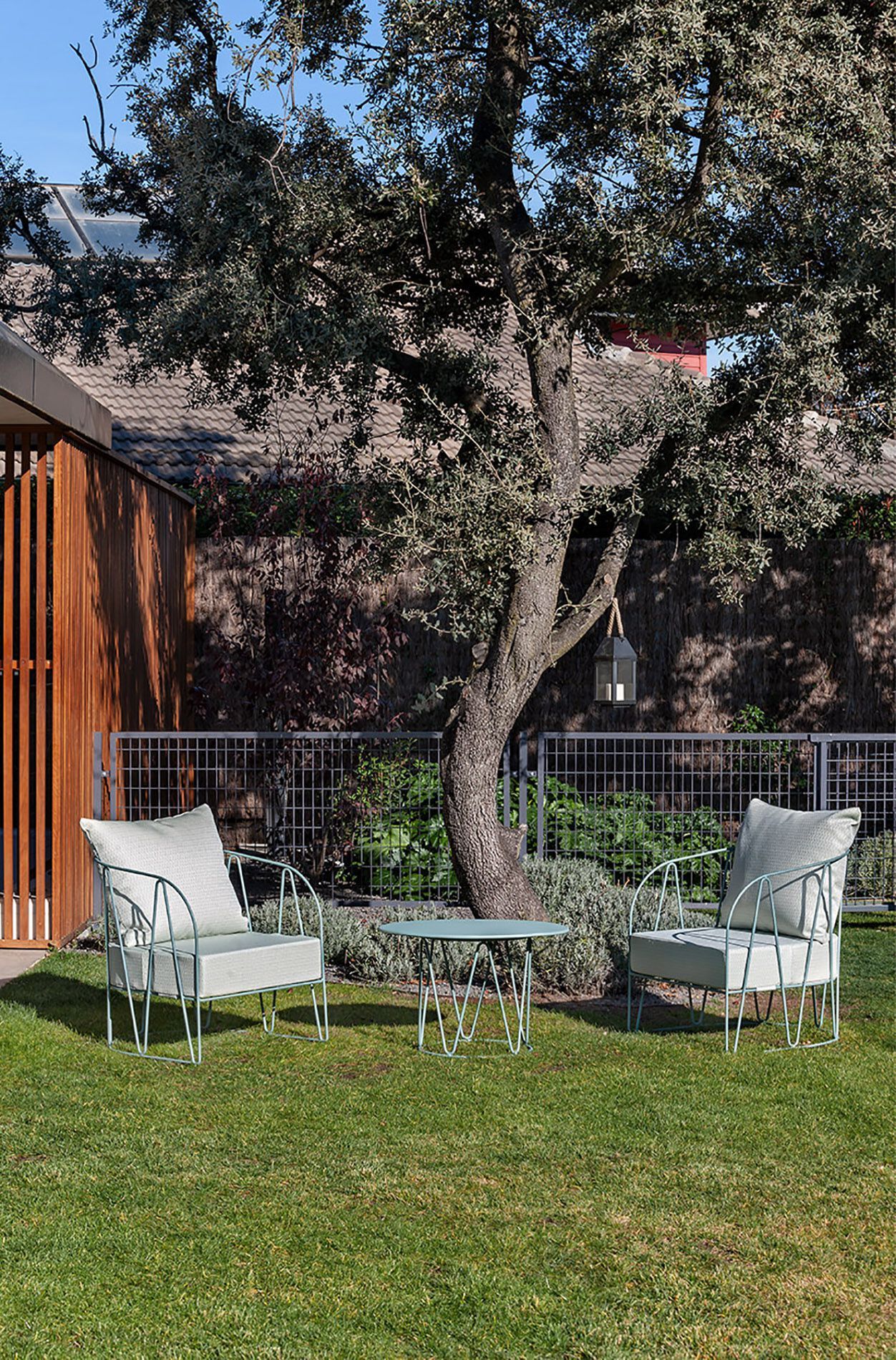 Круглый садовый столик из оцинкованной стали iSimar Lagarto ARCH-00036352 - Вид №5