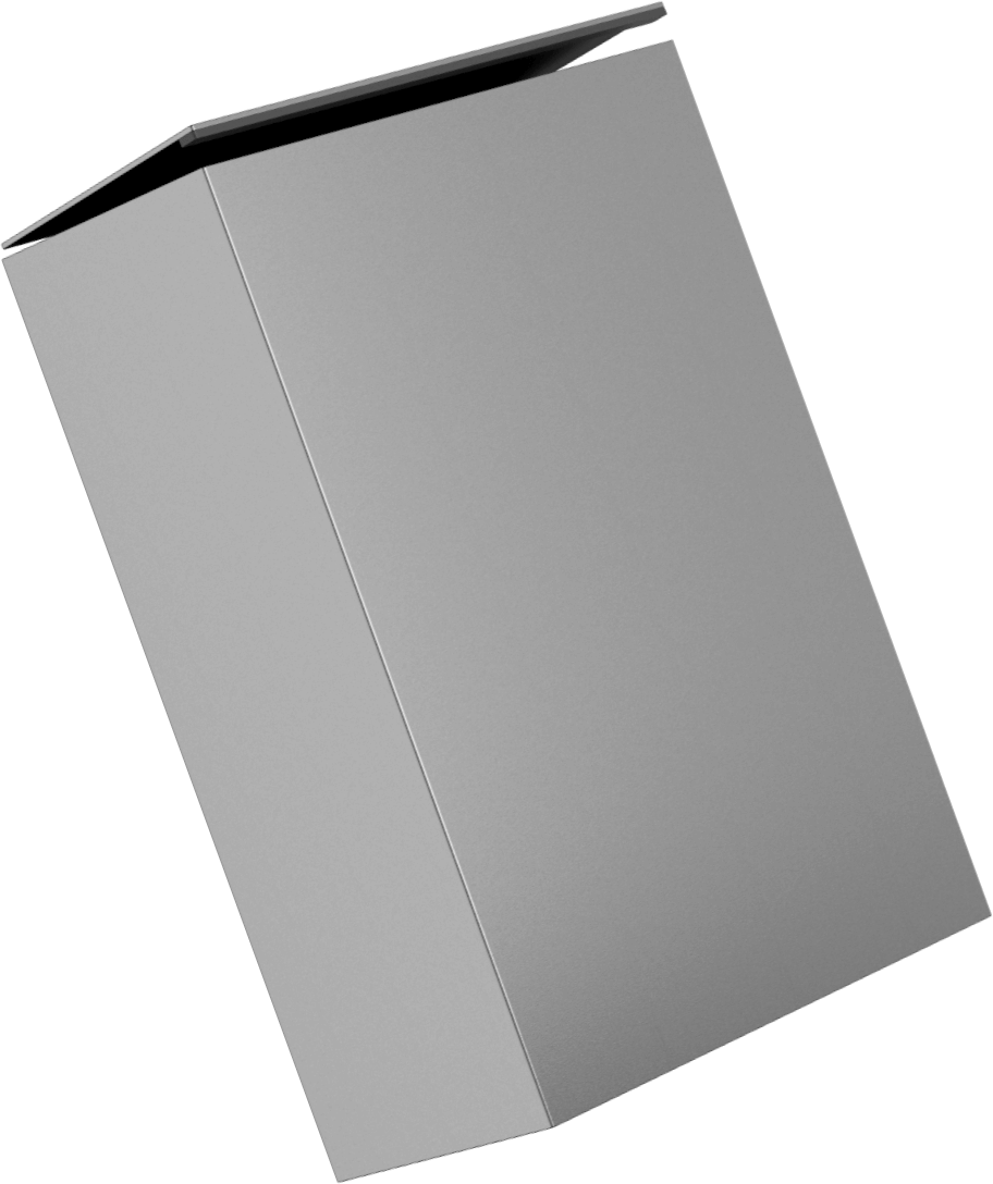 P795-S Настенный контейнер из нержавеющей стали объемом 25 л с крышкой