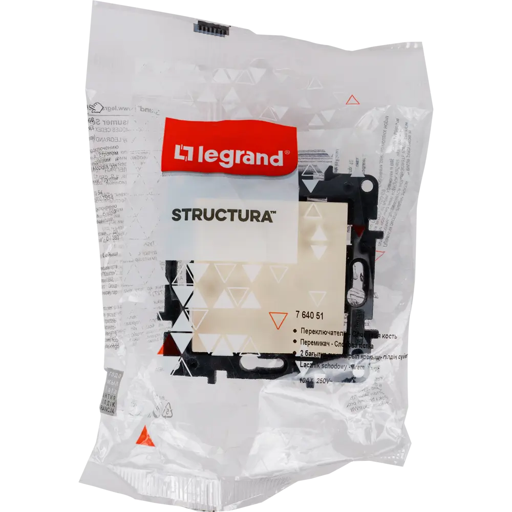 82064679 Переключатель встраиваемый Legrand Structura 1 клавиша, цвет слоновая кость STLM-0018663 - Вид №4