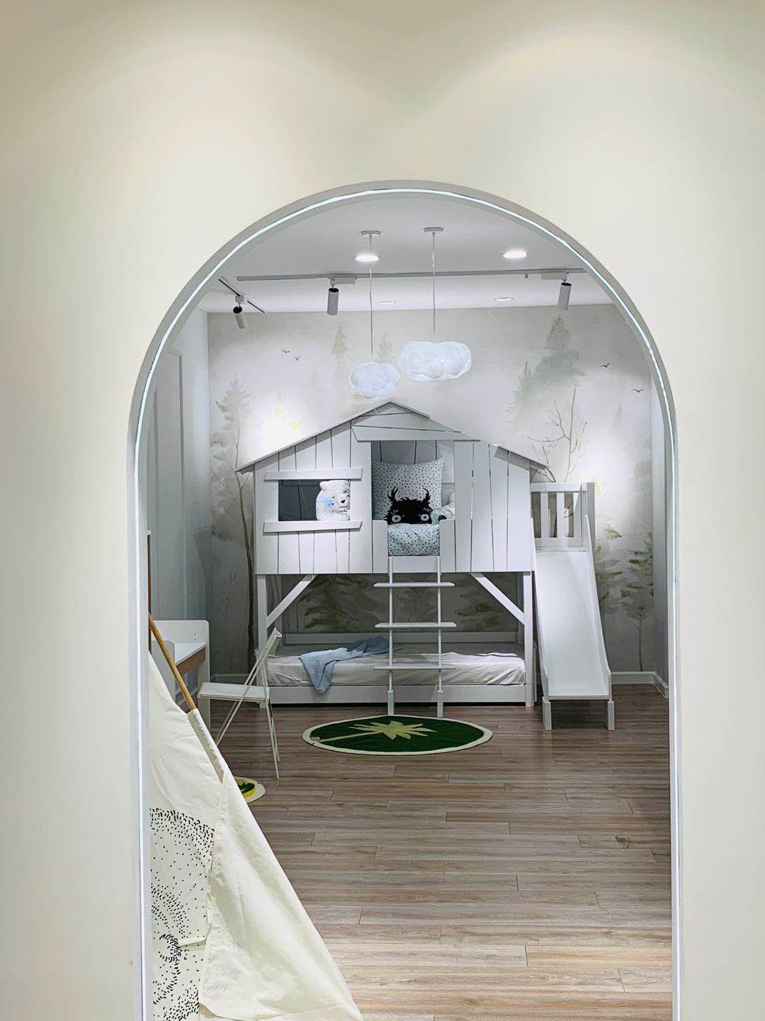 Двухъярусная кровать из МДФ с горкой и платформой Mathy by Bols TREEHOUSE BEDS &amp ARCH-00002332 - Вид №4