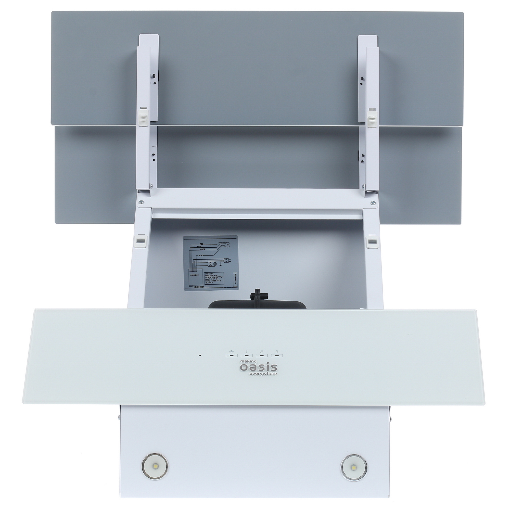 8109516 Вытяжка наклонная Oasis NB-60W белый/белый STDN-0097832 - Вид №8