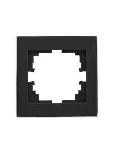 RAIN Рамка одинарная с боковой белой вставкой черный