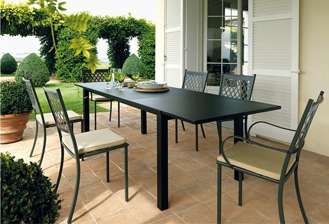 Vermobil Выдвижной прямоугольный садовый стол из металла Sofy Sf2001 - sf2801 - Вид №5