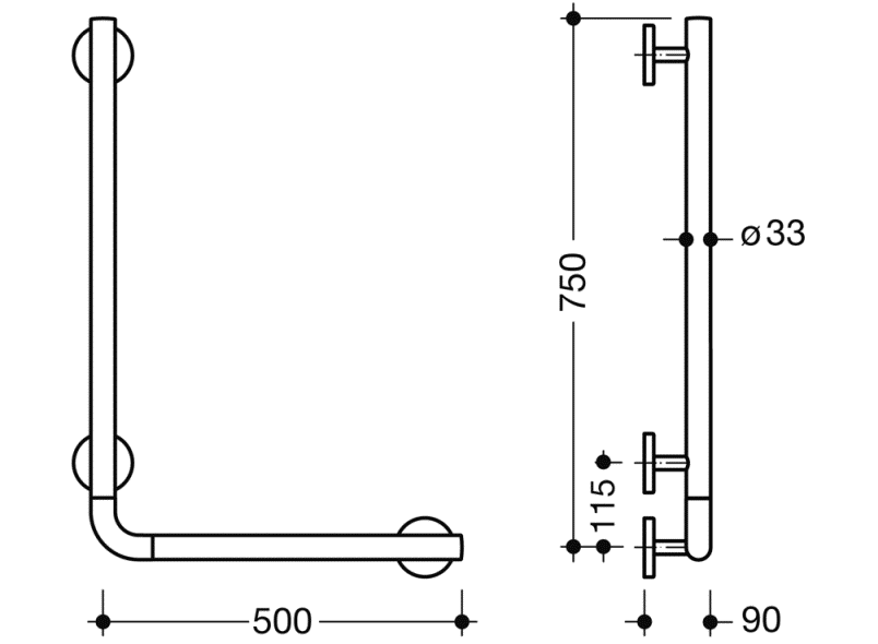 950.22.13091 угловая ручка HEWI Greifen  - Вид №2
