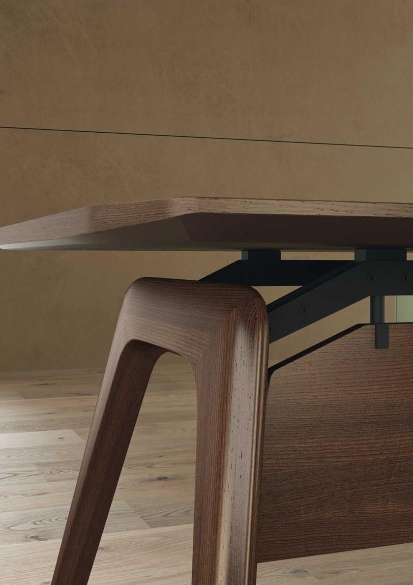 Прямоугольный письменный стол из дуба со встроенной полкой Rail Santreyd sun-id-1451315 - Вид №2