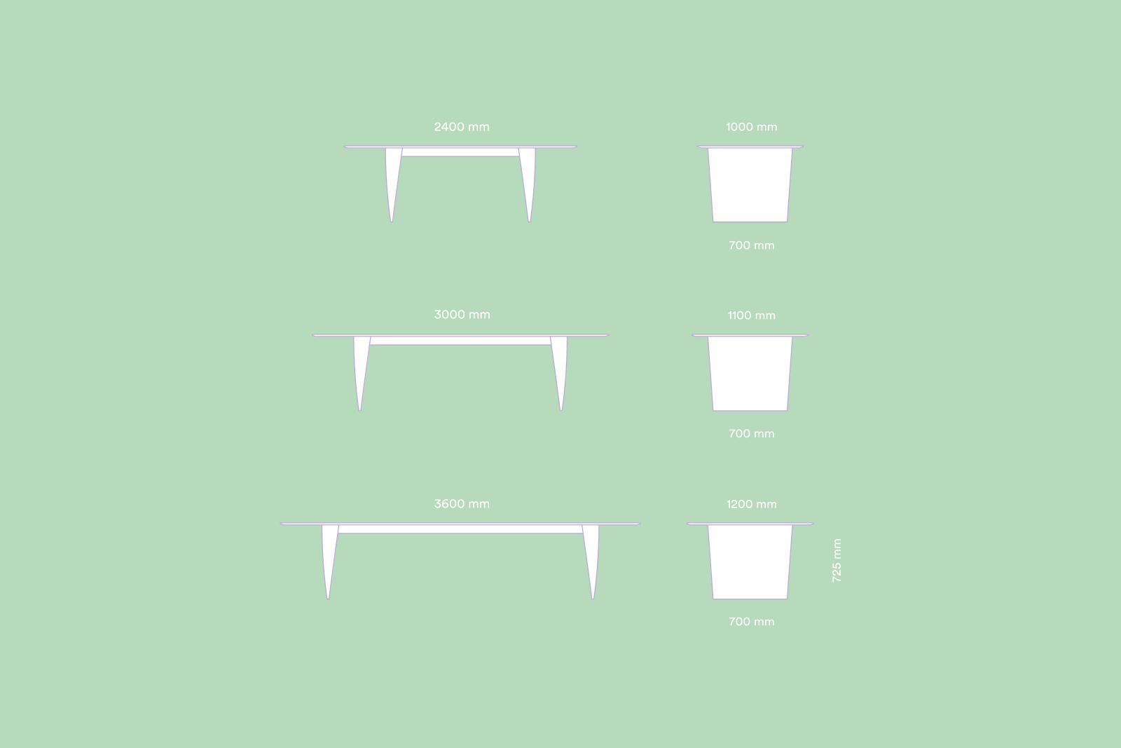 Алюминиевый прямоугольный обеденный стол Pedrali FRANK TFK ARCH-00090235 - Вид №8