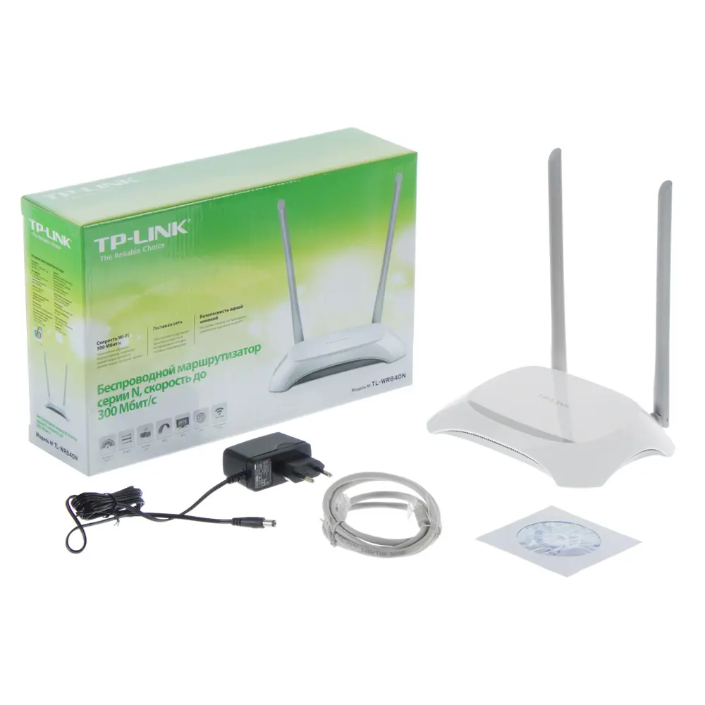 Wi-Fi роутер TP-LINK TL-WR840N, 300 Мбит/с, пластик, цвет белый 17850546 STLM-2170533  - Вид №3