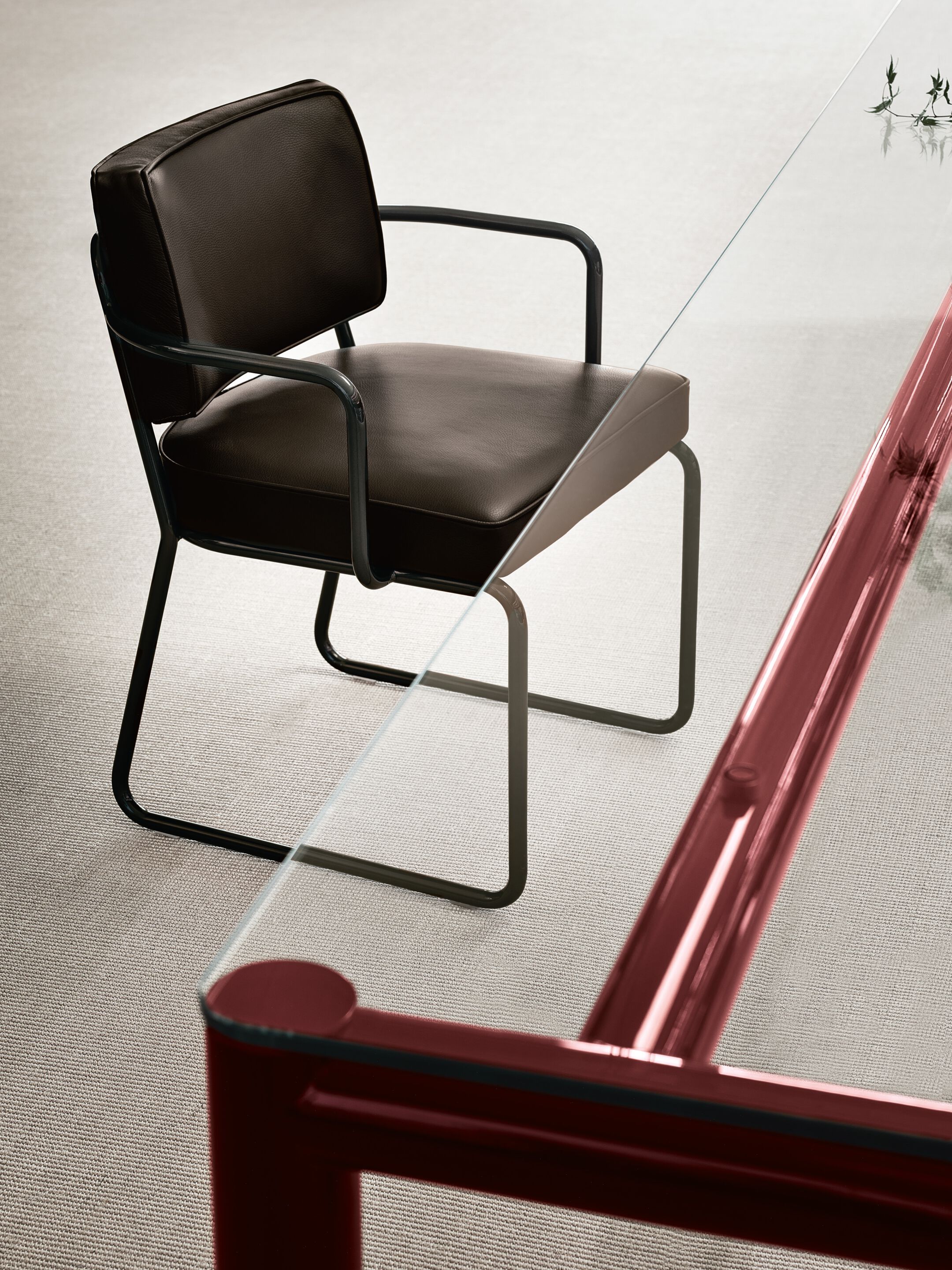 Кожаный стул с подлокотниками Porro SIXTE ARCH-00051615 - Вид №5