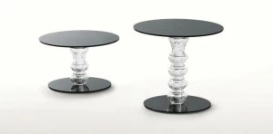 Glas Italia Круглый журнальный столик из хрусталя