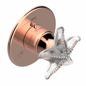 A2C-48M2SB Trim for wall mounted diverter, 2 ways - ref. 48M2 and 3 ways - ref. 49M3 Thg-paris Oceania Розовое золото