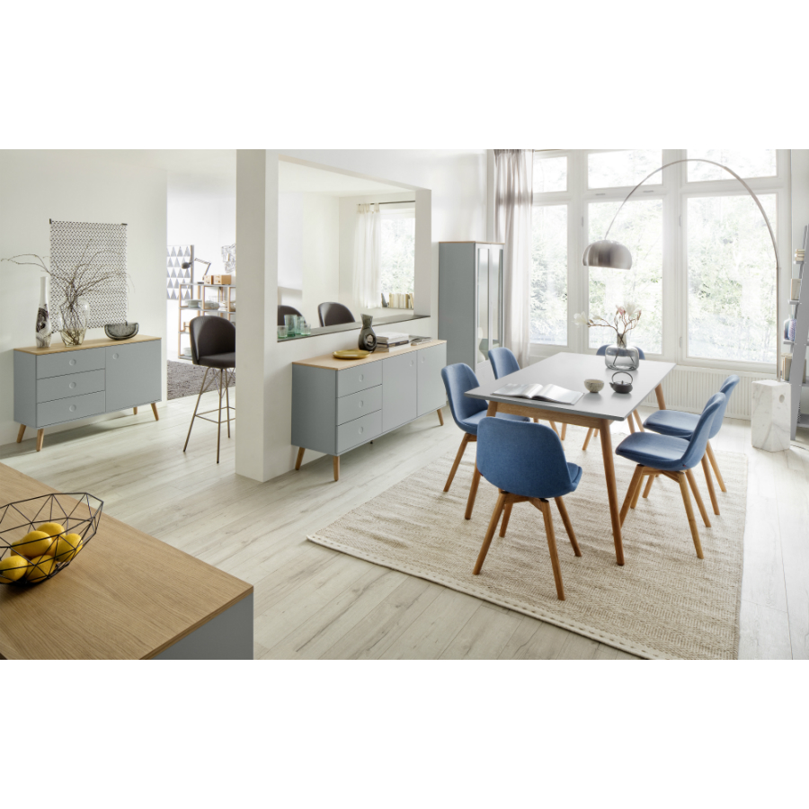 Витрина Tenzo Dot, 175х79х43 см, дуб, серая 1670612 - Вид №1