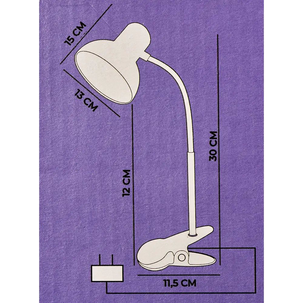 Рабочая лампа настольная Семь огней Эйр на прищепке 1 лампа Е27 цвет мятный STLM-2177377 - Вид №11
