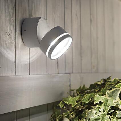 Уличный настенный светодиодный светильник белый Ideal Lux Omega Ap Round Bianco Omega Ap Round 4000K IDEAL LUX OMEGA ROUND 00-3897904 Белый  - Вид №1