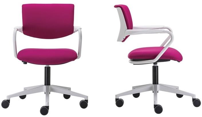 VAGHI Вращающийся стул с металлическим каркасом и тканевым сиденьем Morea comfort guest Cboeb/cboex/cmonl - Вид №2