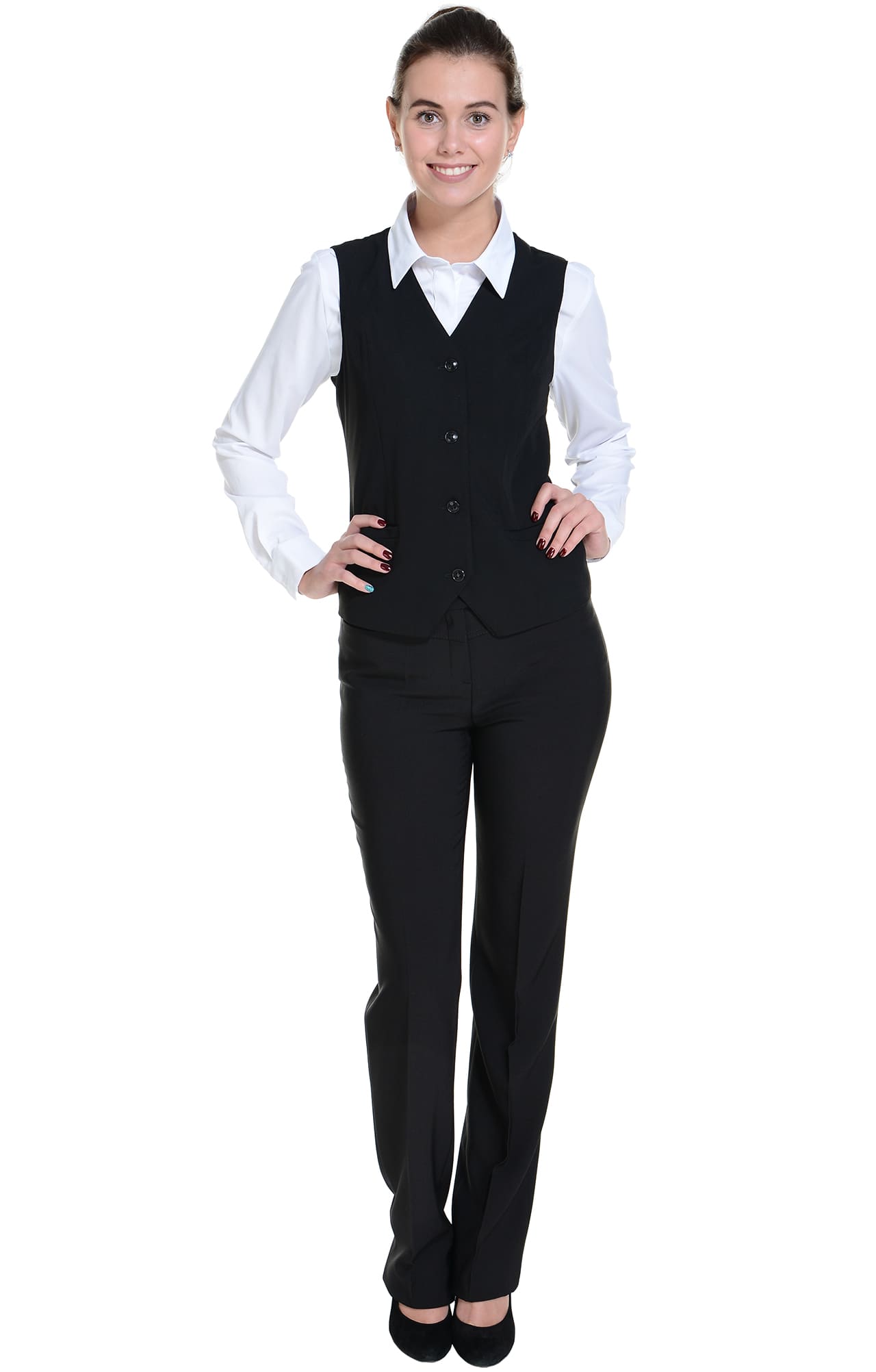 62876 Жилет  женский BLACK El-Risto  Одежда для официантов  размер 52  - Вид №11