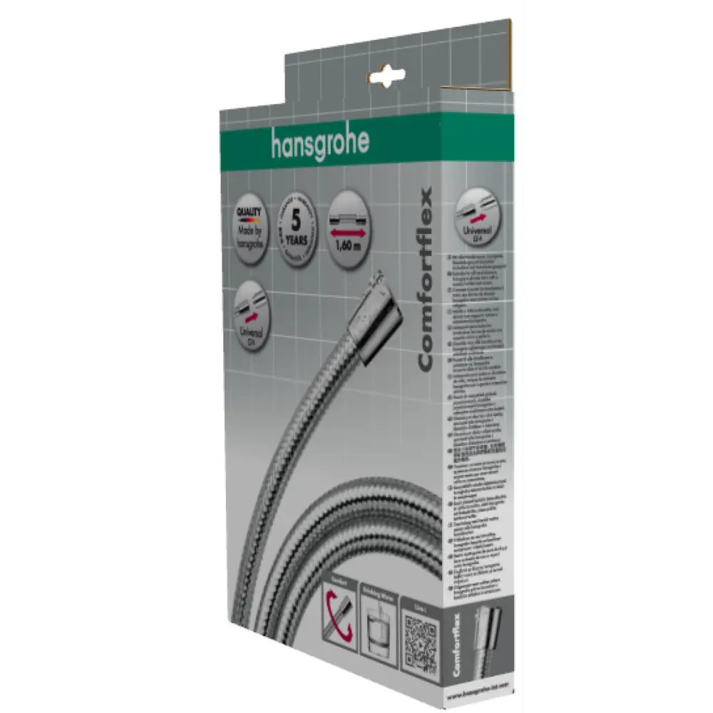 Шланг душевой Hansgrohe Comfortflex 160 см цвет хром 82600639 STLM-2084008  - Вид №1