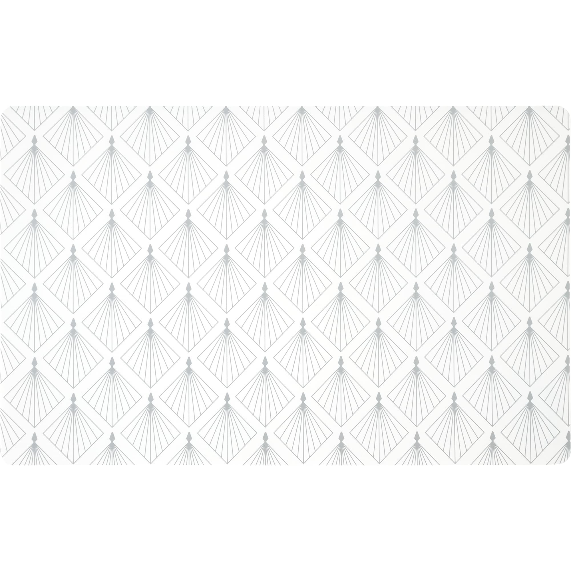 84841721 Салфетка сервировочная «Кристалл» 26x41 см белая/серебряная Santreyd 