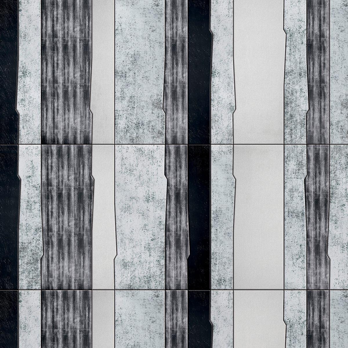 SICIS Atlas Black Per-Grey Vetrite Tile sun-id-1991300 - Вид №4