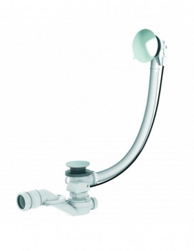 582500 000 00  Сифон для ванны Silencio, нижнее наполнение, автоматический с кабелем Л. 650 мм, хромированная поверхность Valentin Хром  - Вид №1