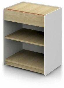 ALKI Низкий офисный ящик для хранения из массива дерева Landa