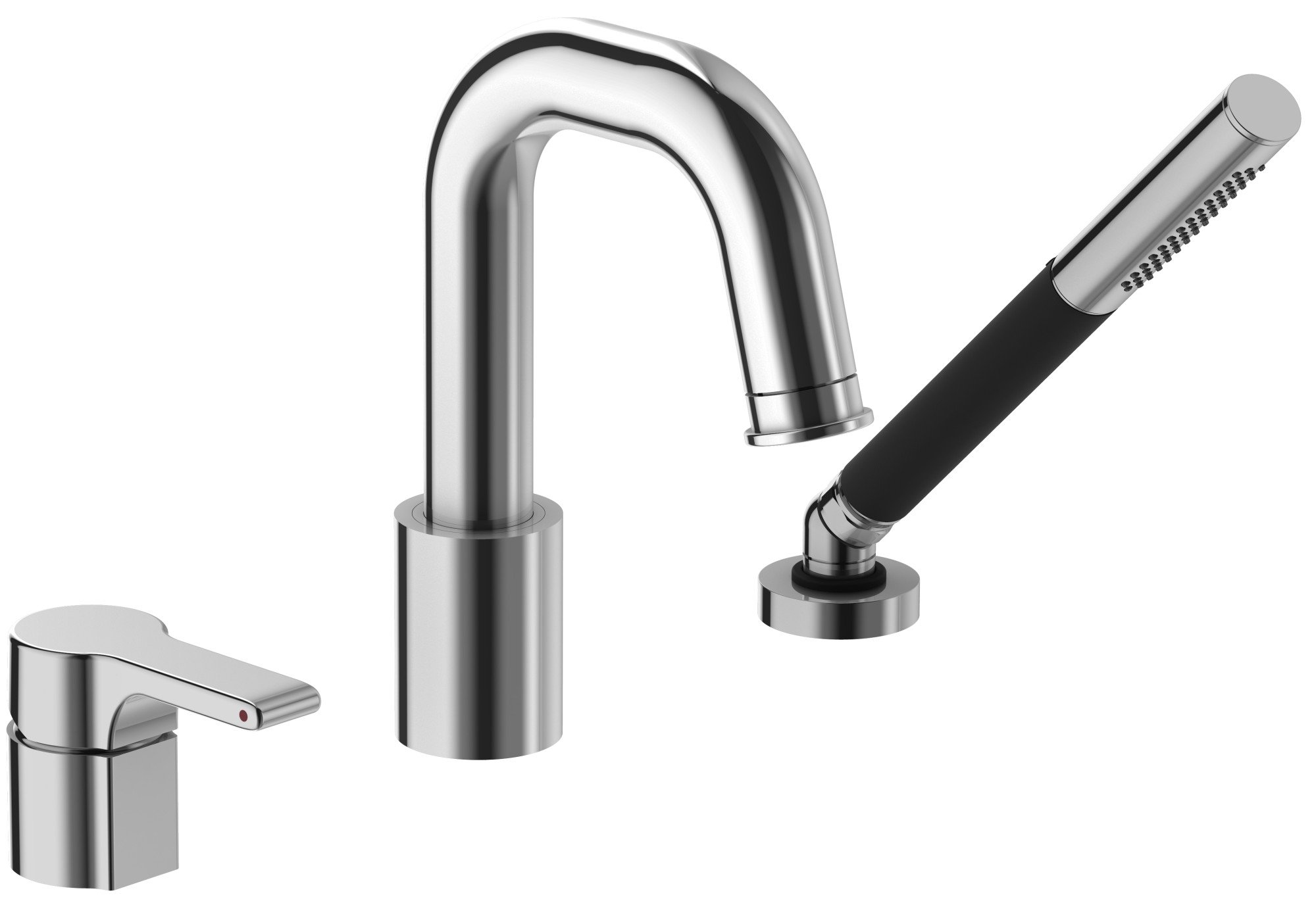 E10873-CP Однорычажный смеситель для ванны/душа на палубе с 3 отверстиями JACOB DELAFON SINGULIER