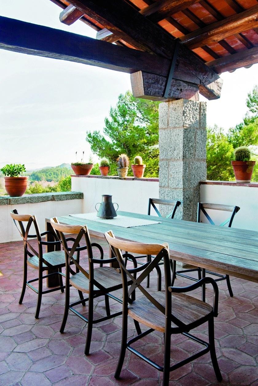 MOBIKA GARDEN Садовый стул из алюминия и дерева с подлокотниками Largo sun-id-1409855 - Вид №3