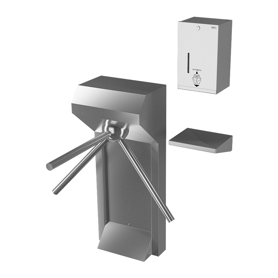 38021 Турникет с подставкой и дозатором дезинфекции SLZN 59E, 230 В/ 50Гц SANELA 