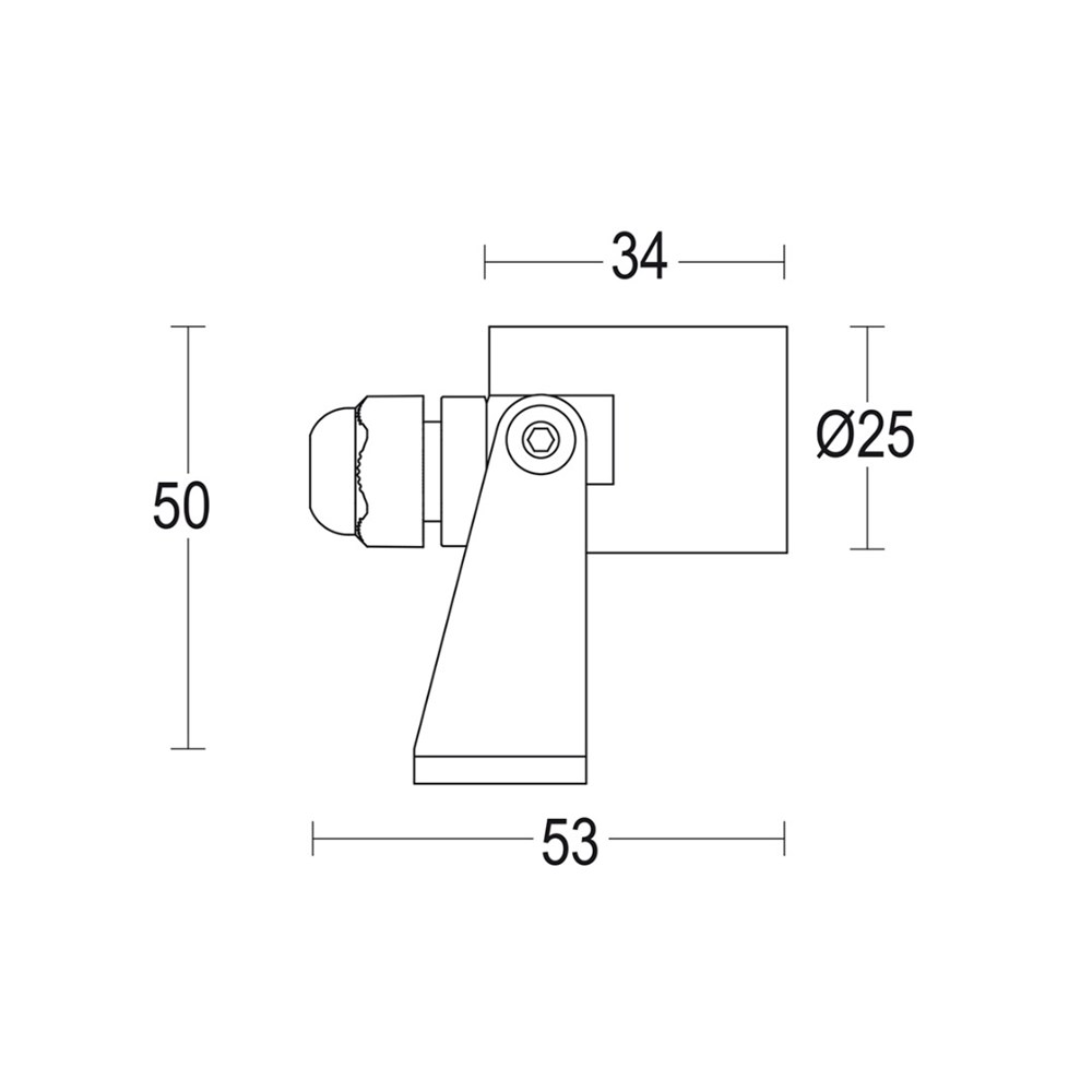 MicroSegno Spot RD 24V Ghidini Микропроекторы - Power Hub .05 Темно-Cерый (Матовый)  - Вид №1