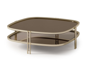 Зеркальный стеклянный квадратный журнальный столик