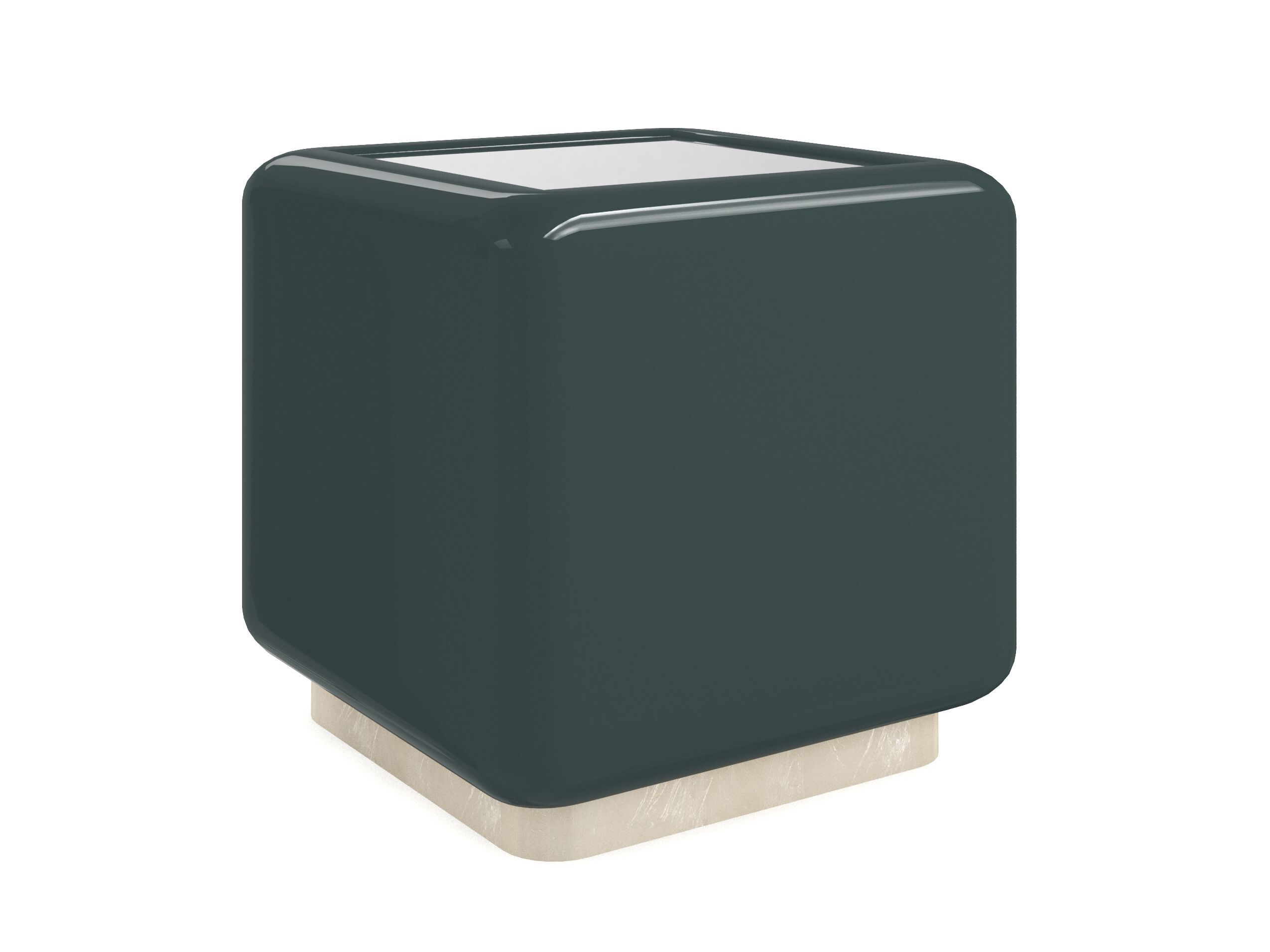 Высокий квадратный журнальный столик с зеркальной стеклянной столешницей Caracole Gelee ARCH-00124396 - Вид №1