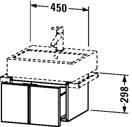 VE610301414 Vero Тумбочка подвесная Терра, декор Duravit - Вид №2