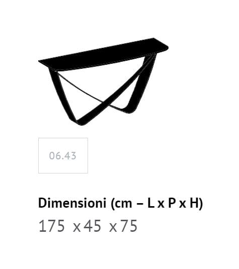 Консольный стол со стальным основанием и столешницей из SuperMarmo Bontempi Casa Bach ARCH-00141731 - Вид №4