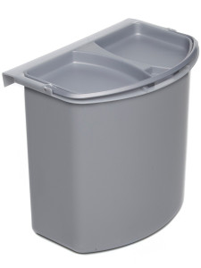 Контейнер для мусора на дверцу Theta 7 Metallic Grey