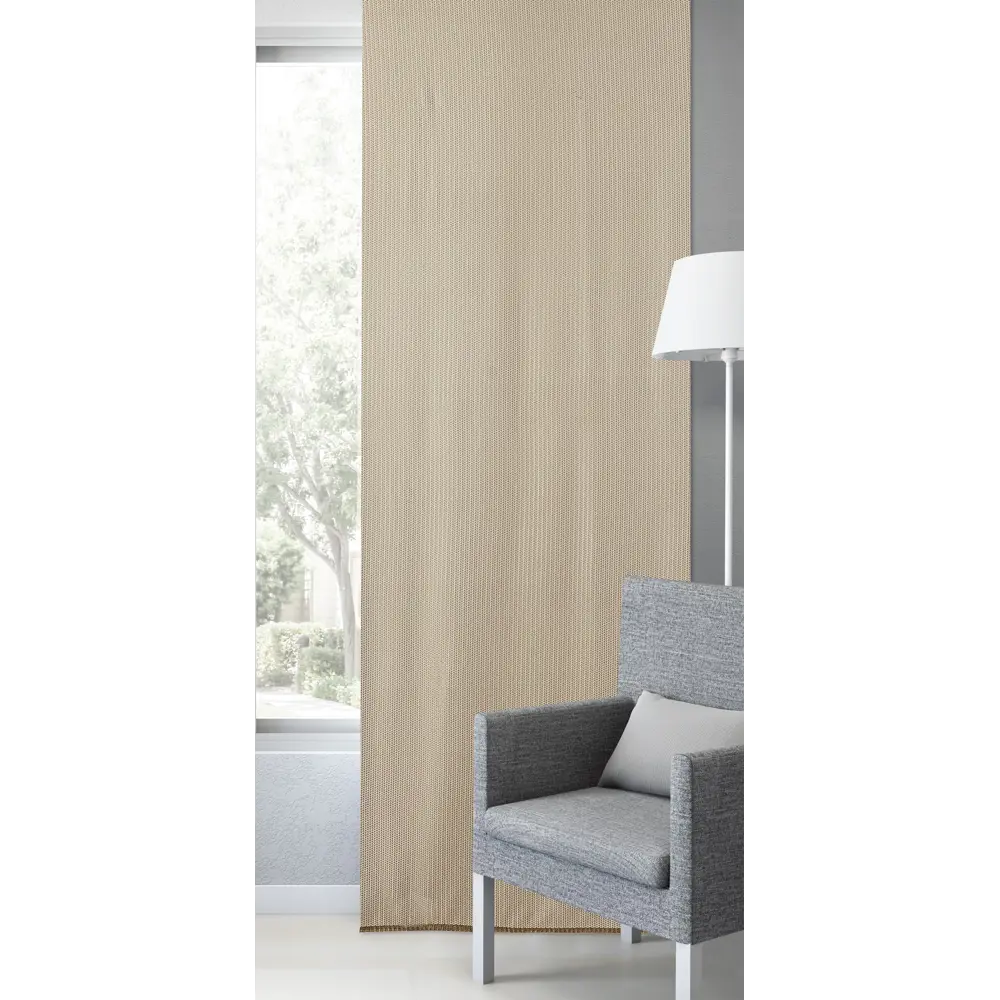 Тюль на ленте Valletta 250x260 см цвет серо-коричневый INSPIRE STLM-2176932 - Вид №1