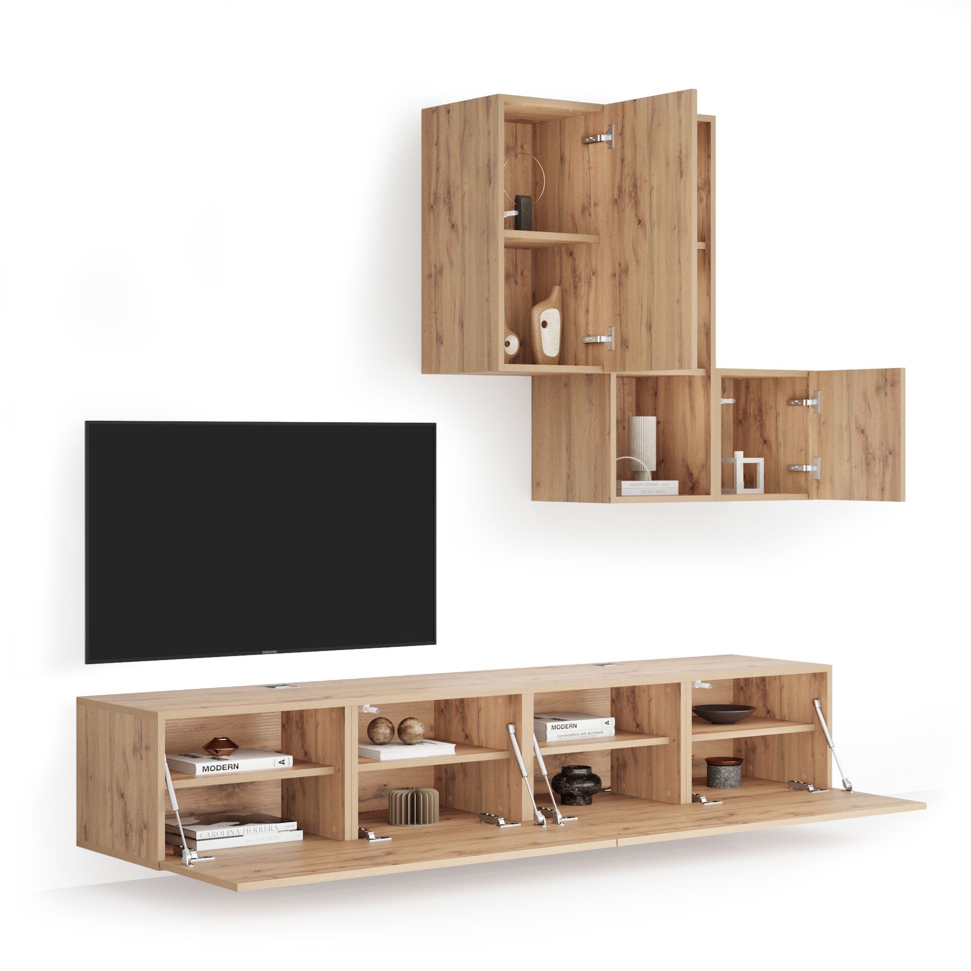 Модульная оборудованная стена установленная стеной в меламинированном Mobili Fiver Easy ARCH-00044646 - Вид №48