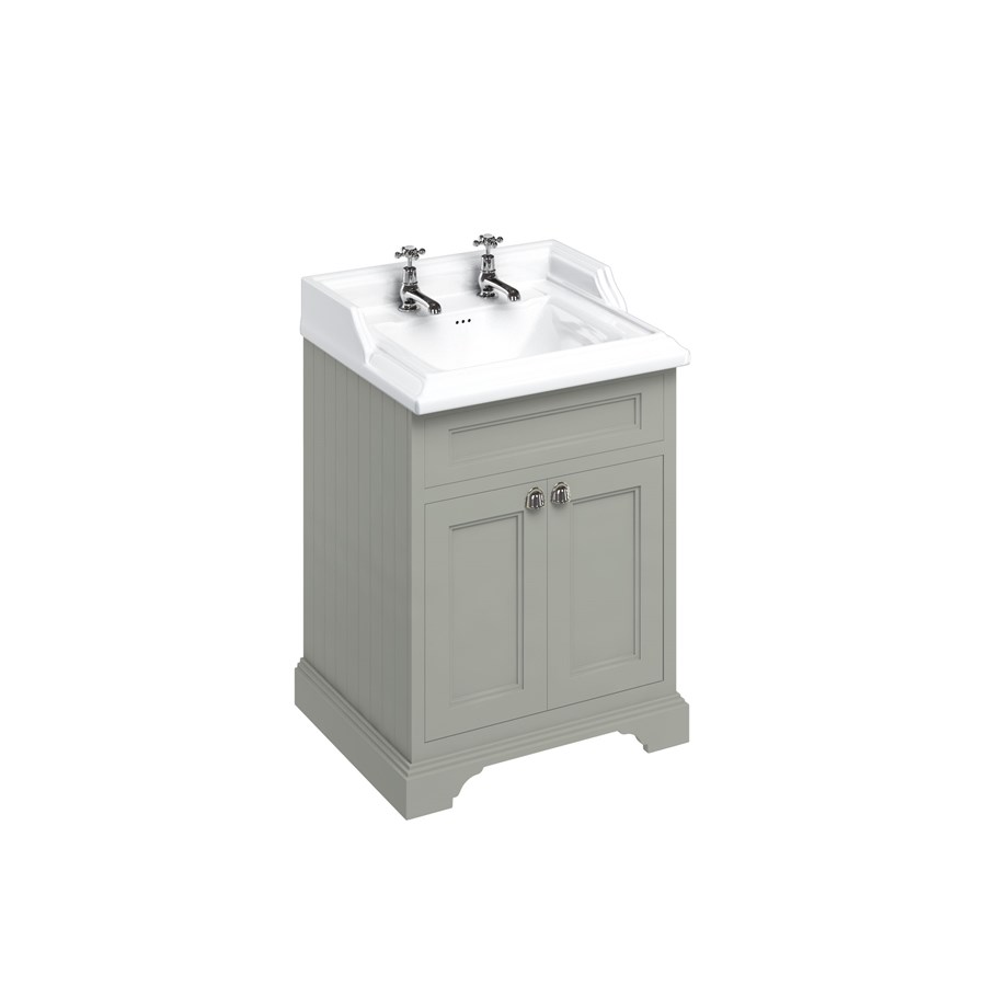 Burlington Отдельностоящий блок 65 с дверьми и классической раковиной Classic Grey с 1 отверстием под смеситель Раковина FF8G_B15 1TH  - Вид №5